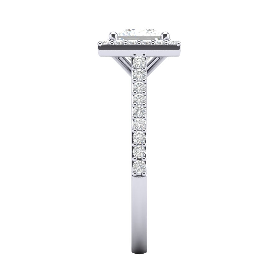 Engagement - Halo Pave Princess