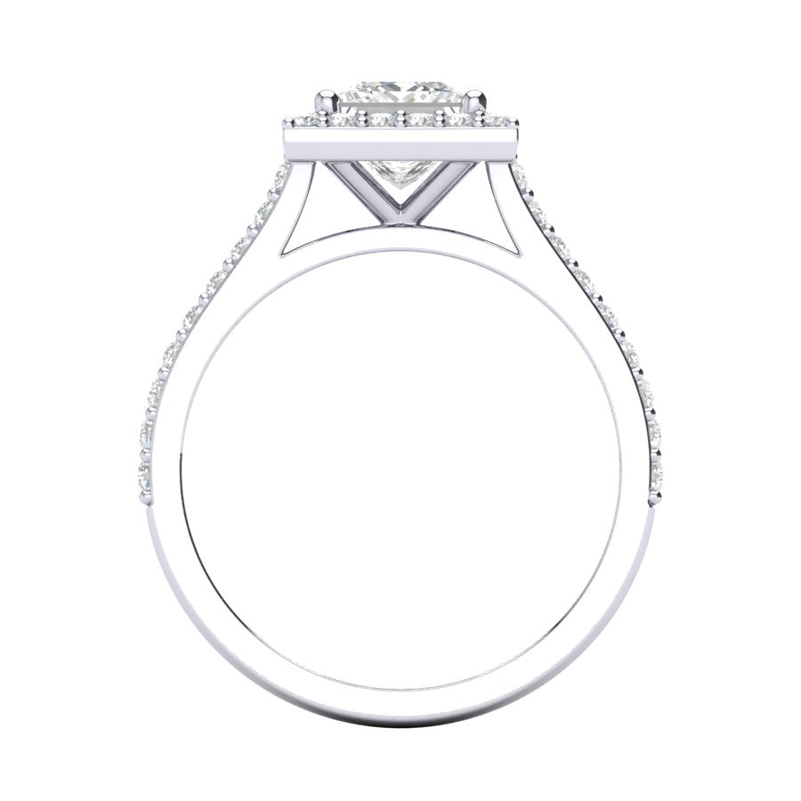 Engagement - Halo Pave Princess