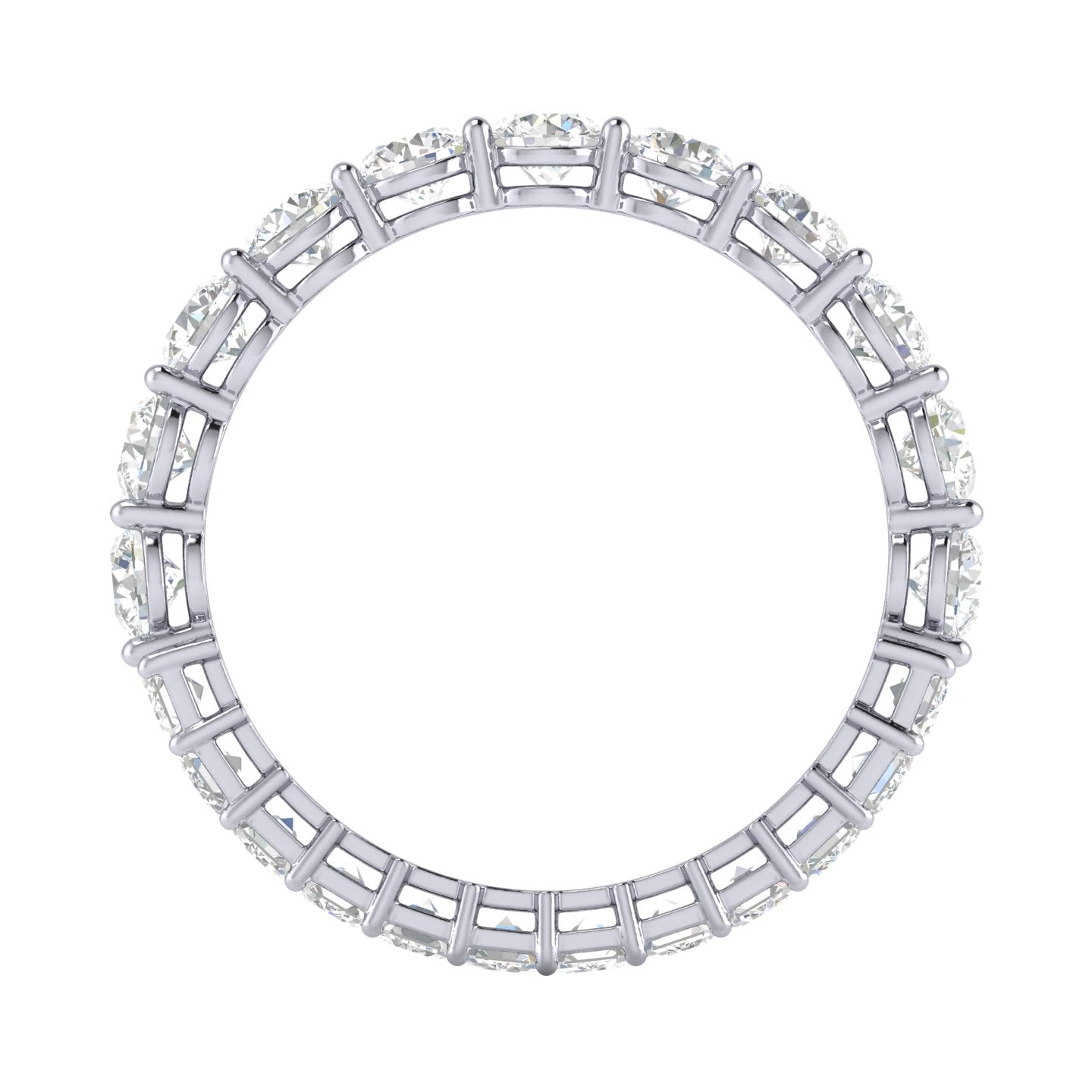 Eternity Ring - Emerald Cut/Round "Opposite"